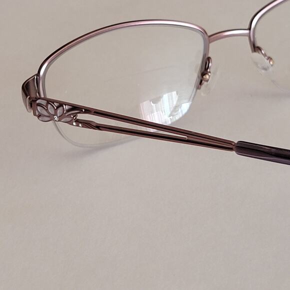 Marchon Eyeglass Frames Tres Jolie 171 601 Blush 54x16x135 Half Rim - Picture 15 of 15